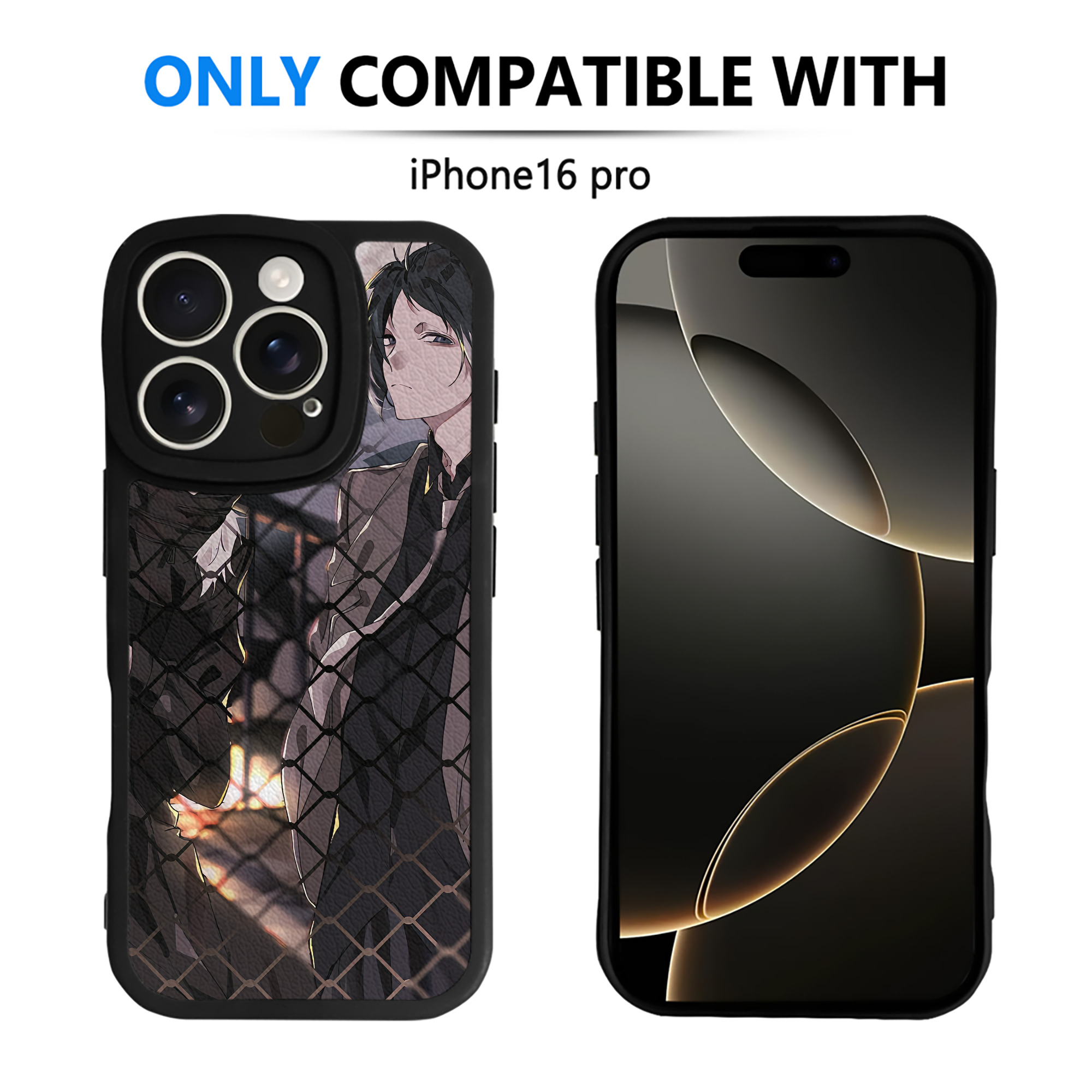 （画像用） 文豪ストレイドッグス Bungo Stray Dogs 【iPhone 16シリーズ対応】シリコンスマホケース（レザー調） 材質：シリコン
